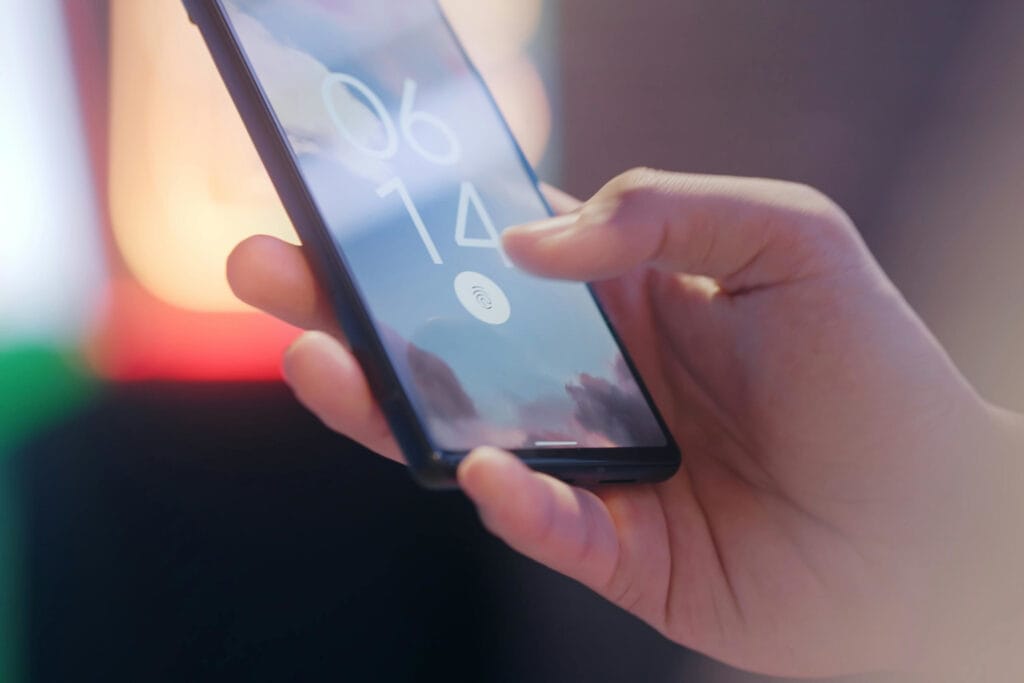Privatsphäre zuerst: Smartphone mit Lockscreen symbolisiert Verschlüsselung und Datensicherheit auf europäischen Servern.